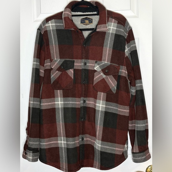 Other - Freedom Foundry Men's Plaid Flannel cozy fur lined Shirt Jacket